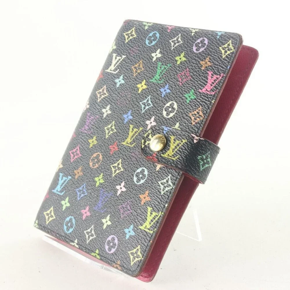 LOUIS VUITTON Black Monogram Multicolor Agenda PM Small Ring 1LV727K